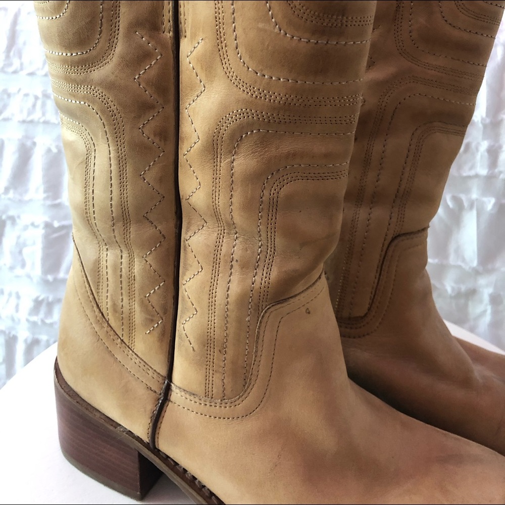 Beautiful stitched square toe cowboy boot.